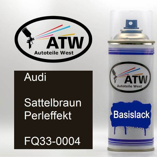 Audi, Sattelbraun Perleffekt, FQ33-0004: 400ml Sprühdose, von ATW Autoteile West.